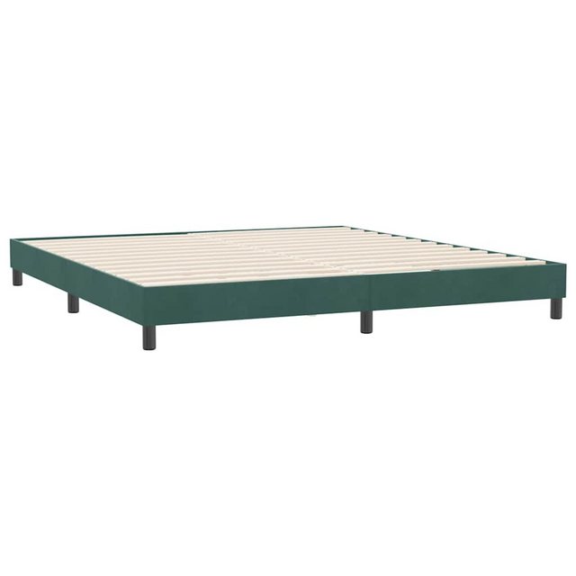 vidaXL Bett Boxspringbett ohne Matratze Dunkelgrün 180x210 cm Samt günstig online kaufen