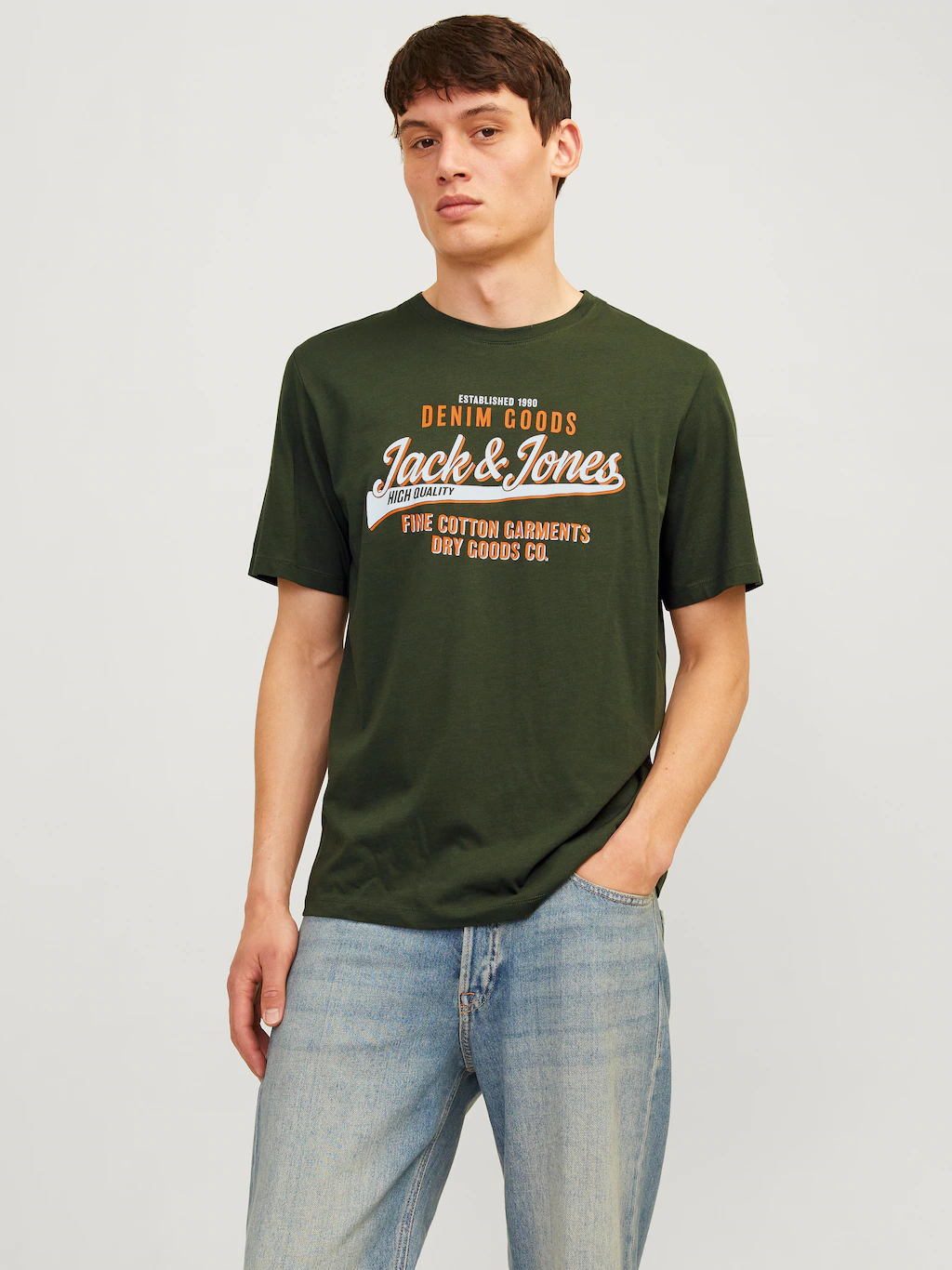 Jack & Jones Rundhalsshirt "JJELOGO TEE SS O-NECK 2 COL AW24 SN" günstig online kaufen