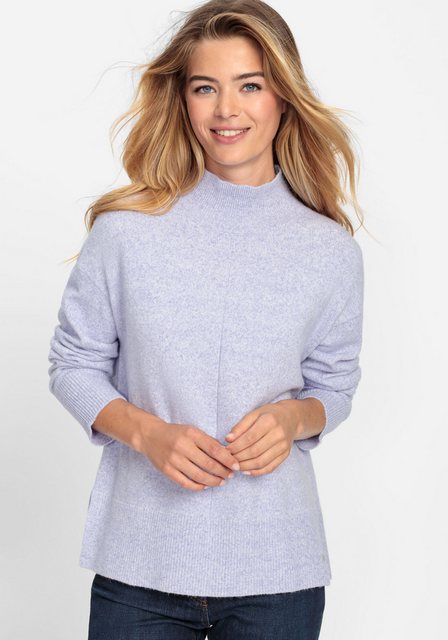 Olsen Stehkragenpullover Langarm-Pullover in weiter Passform mit verspielte günstig online kaufen