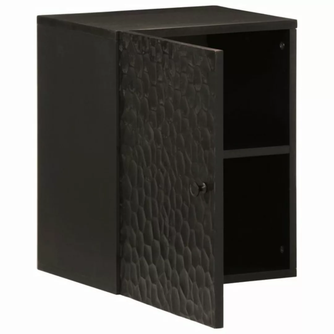 vidaXL Hängeschrank Bad-Wandschrank Schwarz 38x33x48 cm Massivholz (1-St) günstig online kaufen