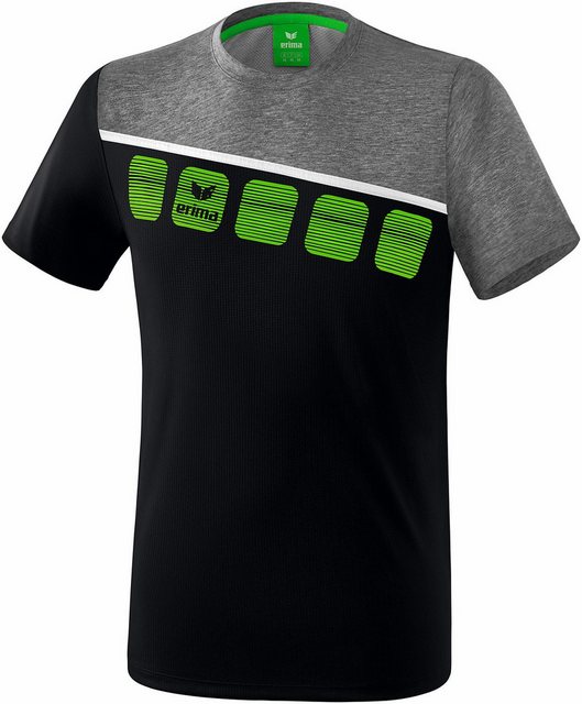 Erima T-Shirt 5-C T-Shirt black/grey günstig online kaufen