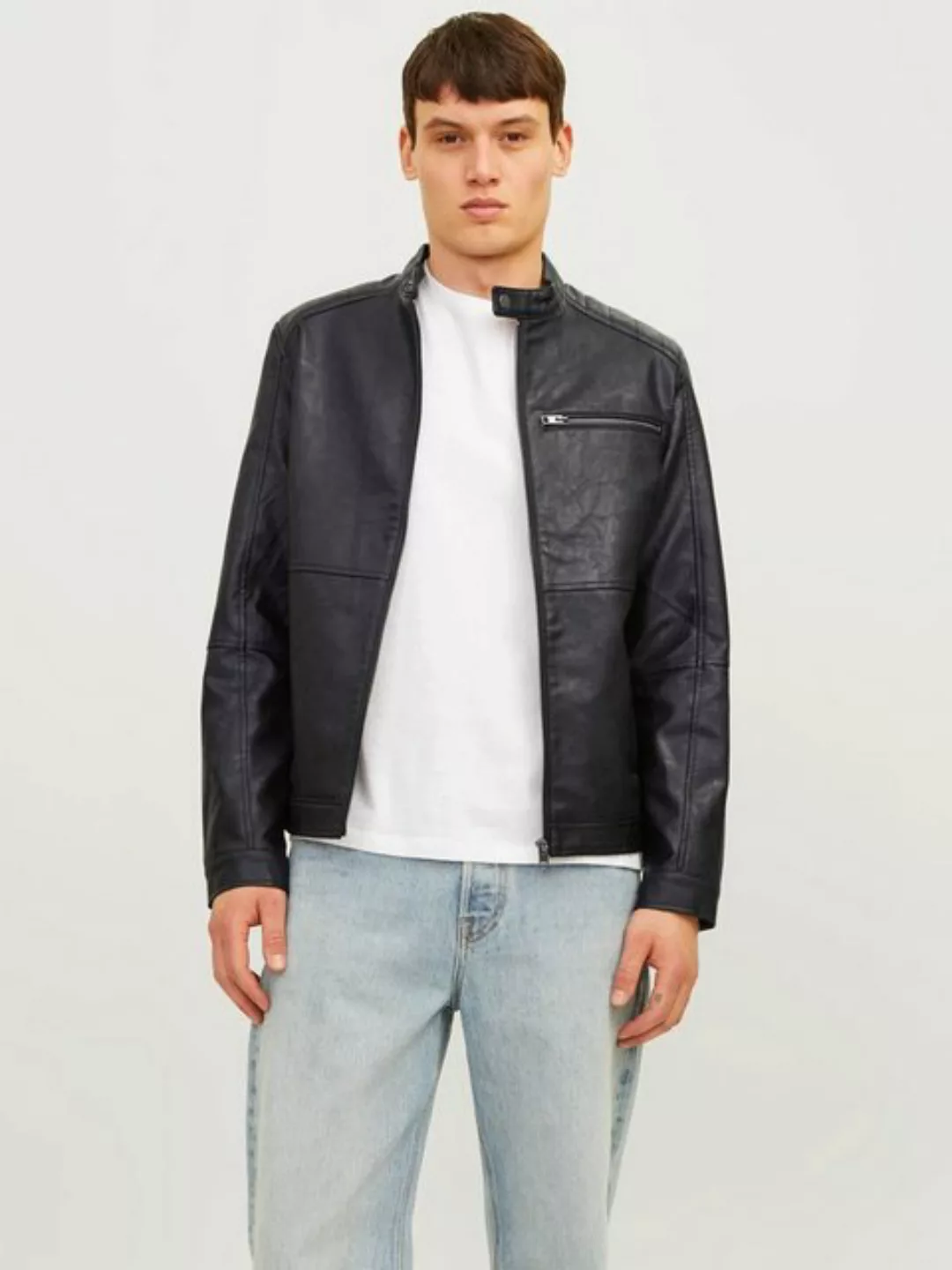 Jack & Jones Lederimitatjacke "JJEDYLAN PU BIKER JACKET NOOS" günstig online kaufen