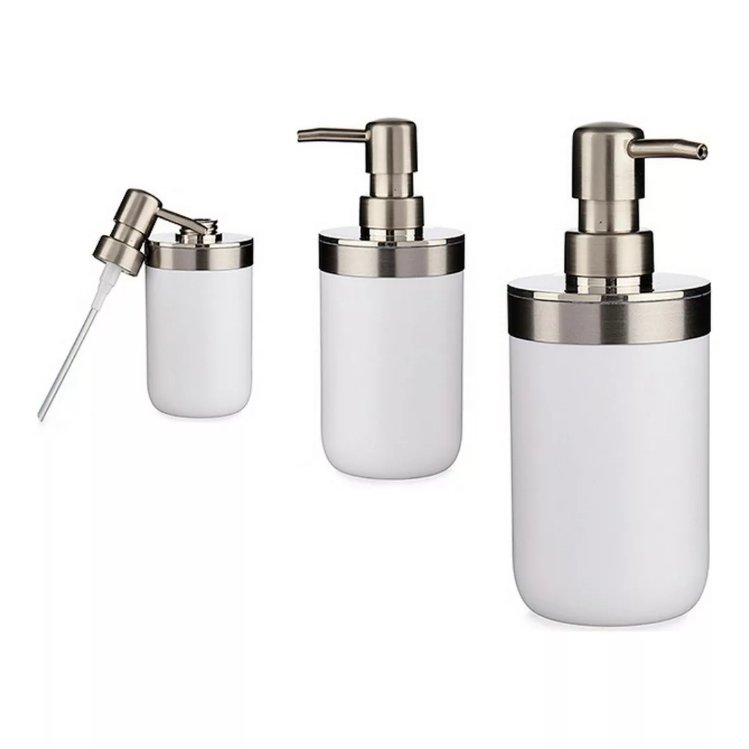 Seifenspender Edelstahl Weiß Kunststoff (350 Ml) günstig online kaufen