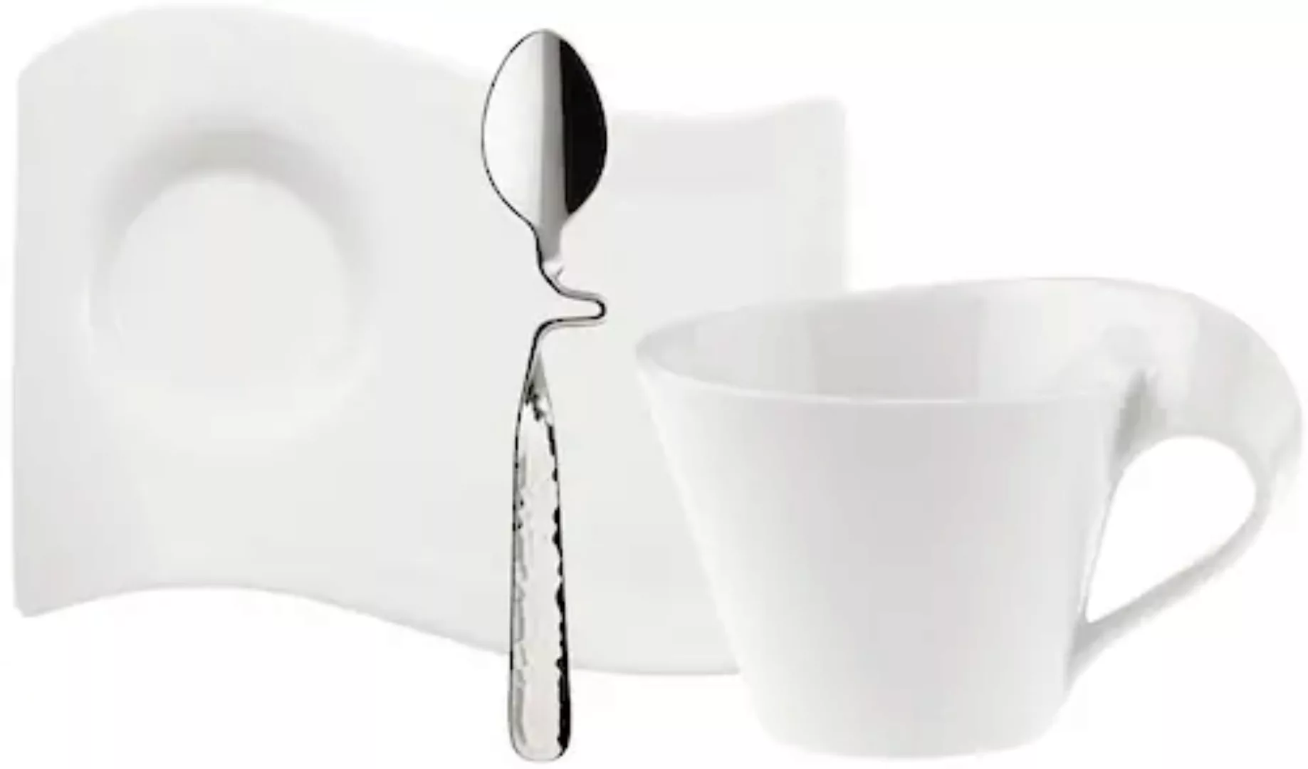 Villeroy & Boch New Wave Geschirr-Sets NewWave Cappuccino Set 3tlg (weiss) günstig online kaufen