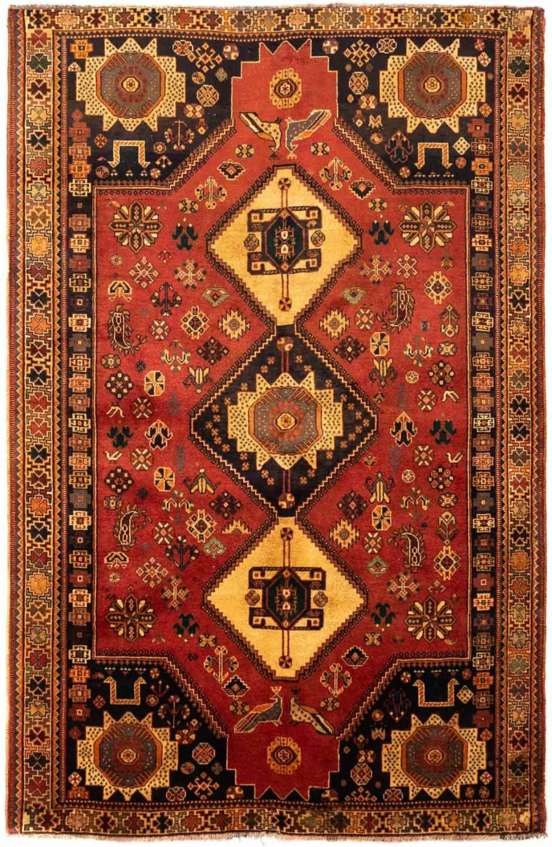 morgenland Wollteppich »Shiraz Medaillon 251 x 154 cm«, rechteckig, Unikat günstig online kaufen