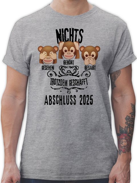 Shirtracer T-Shirt 3 Affen ABSCHLUSS 2025 Abitur & Abschluss 2025 Geschenk günstig online kaufen