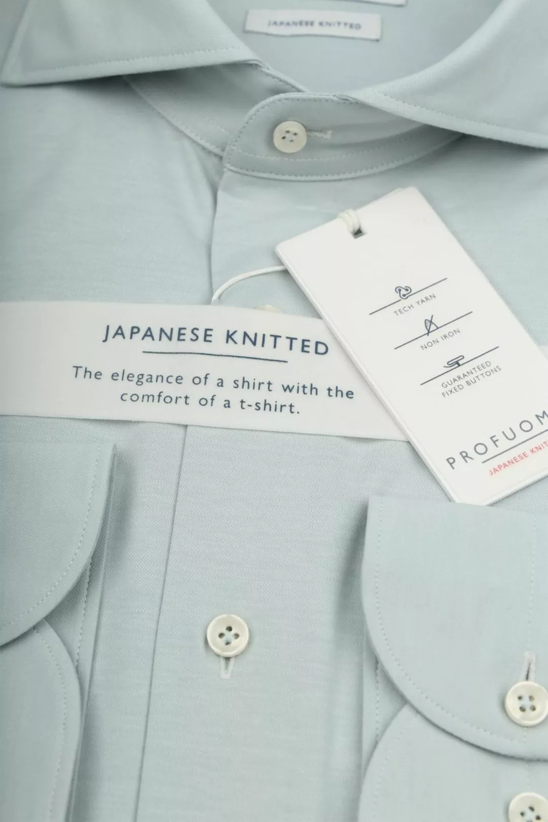 Profuomo Japanese Knitted Hemd Melange Grün - Größe 39 günstig online kaufen
