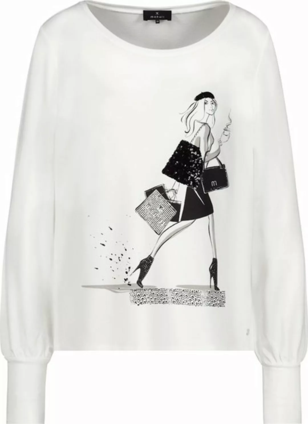 Monari Blusenshirt Pullover off-white günstig online kaufen