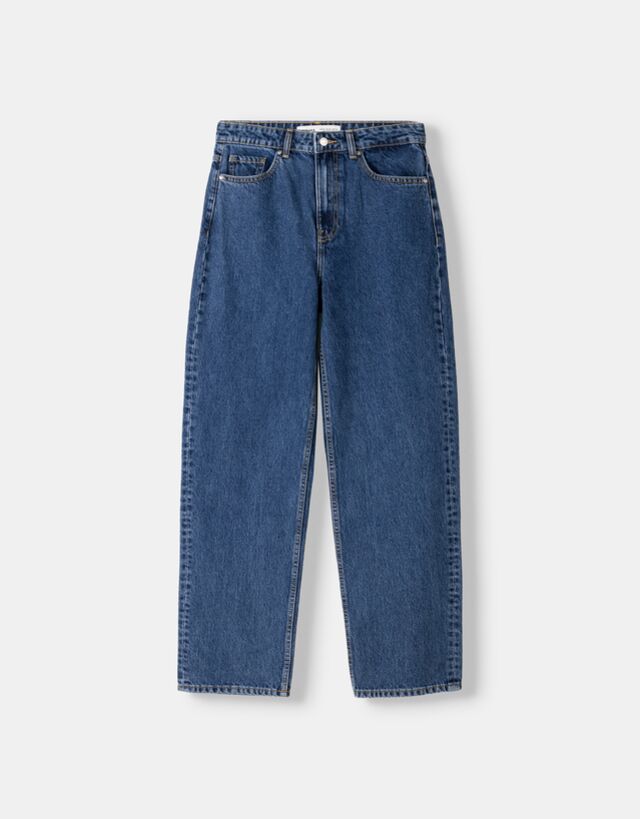 Bershka Jeans Im Neuen Mom-Fit Bskteen 34 Blau günstig online kaufen