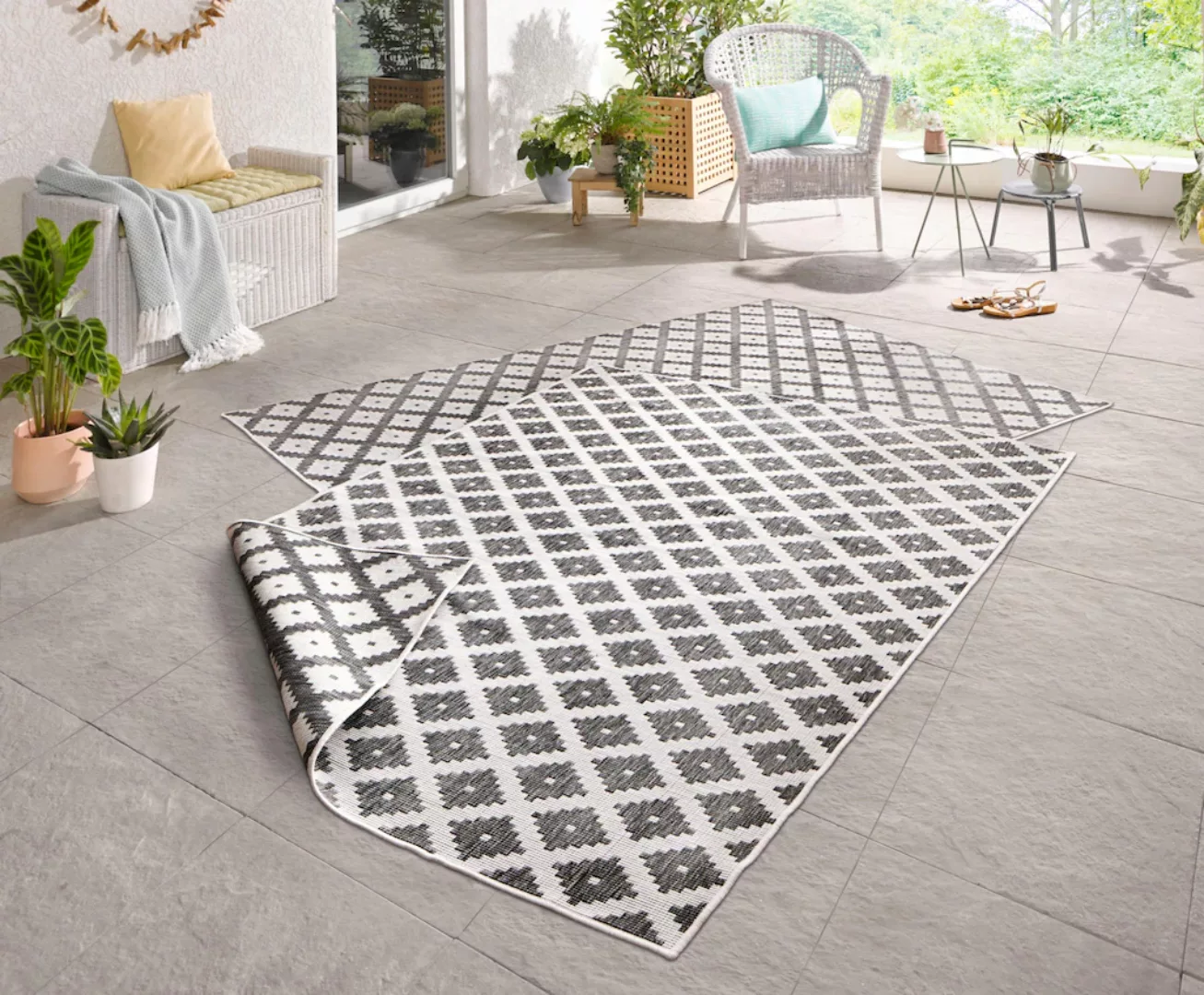 NORTHRUGS Teppich »Nizza«, rechteckig, In-& Outdoor, Wetterfest, Balkon, Ga günstig online kaufen