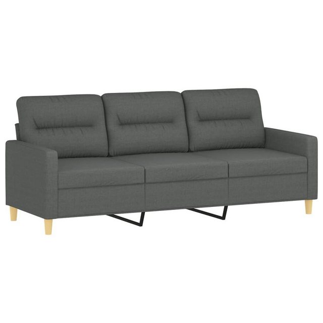 vidaXL Sofa 3-Sitzer-Sofa Hellgrau 180 cm Stoff günstig online kaufen