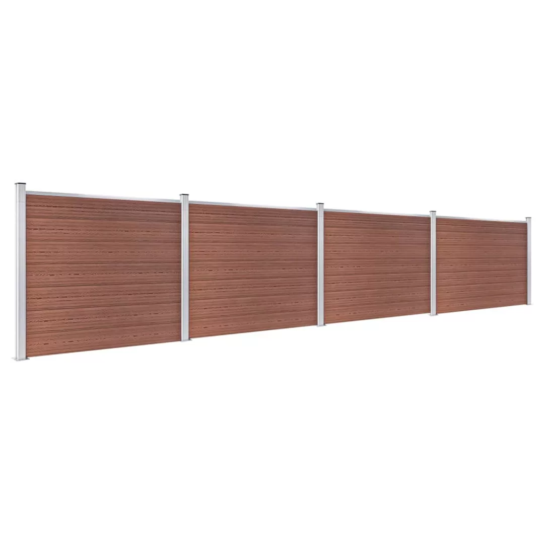 Zaunelement Set Wpc 699x146 Cm Braun günstig online kaufen