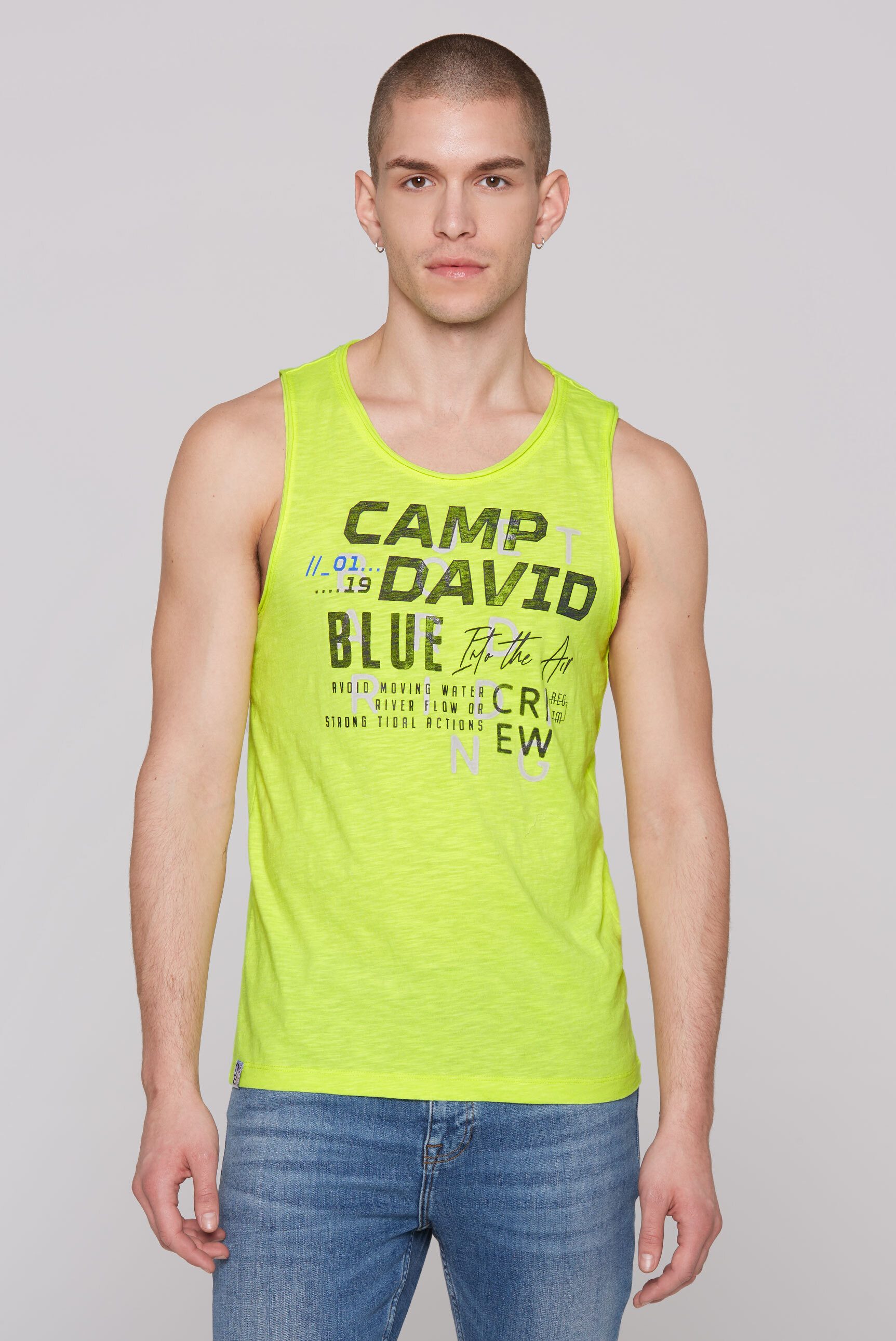 CAMP DAVID Tanktop, mit offenen Kanten an den Ausschnitten günstig online kaufen