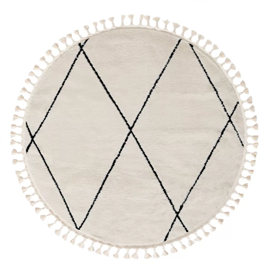 Myflair Möbel & Accessoires Hochflor-Teppich »Moroccan Pattern«, rund, mode günstig online kaufen