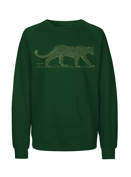 Bio Damen Sweatshirt Loose Fit Leopard günstig online kaufen
