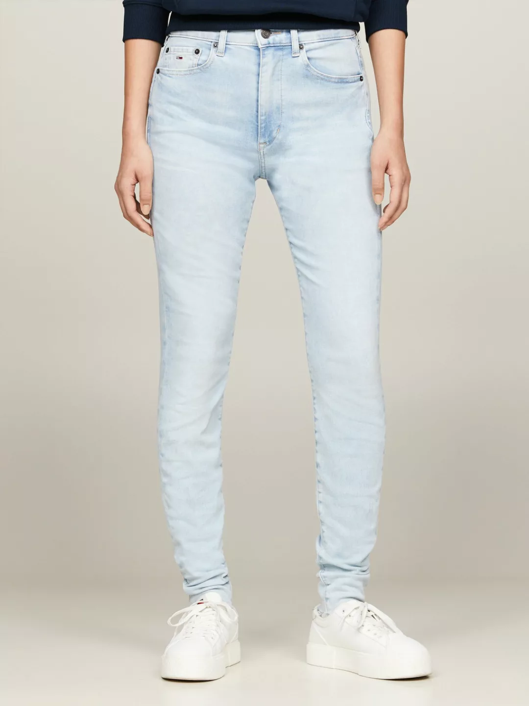 Tommy Jeans Bequeme Jeans Sylvia Skinny Slim Jeans Hohe Leibhöhe mit Lederm günstig online kaufen