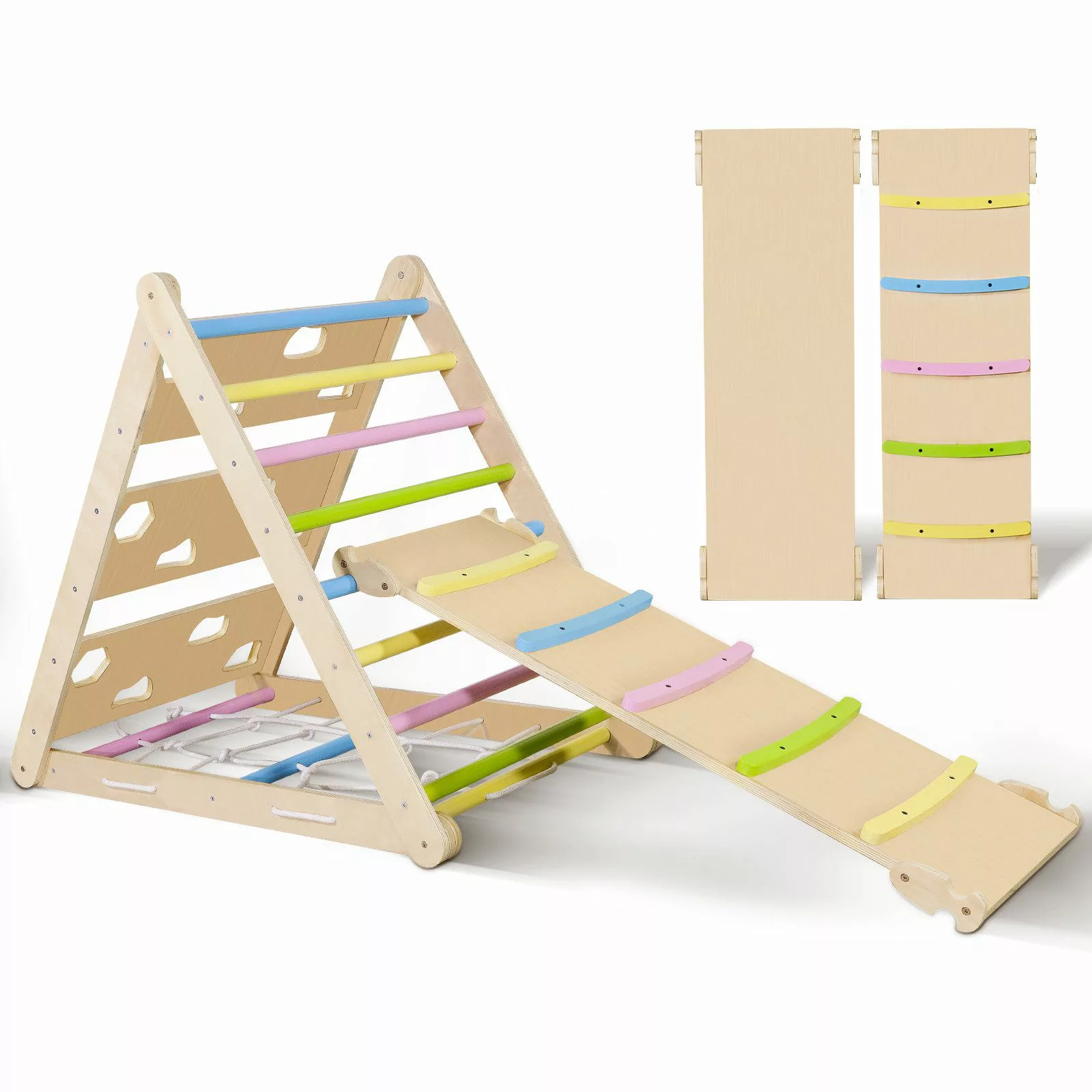 CCLIFE Klettergerüst Kletterdreiecke Pikler Art Rutsche günstig online kaufen