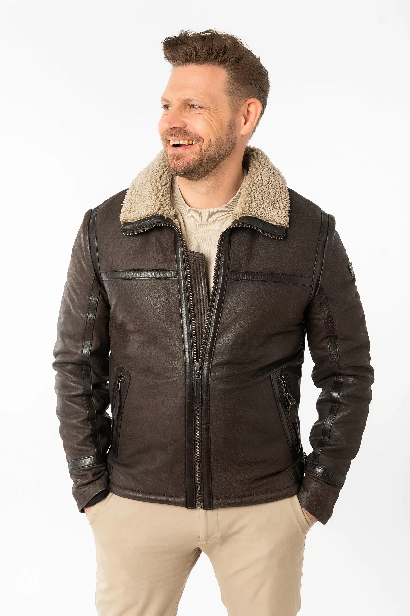 Mauritius Lederjacke "MMAlasko", mit Umlegekragen günstig online kaufen