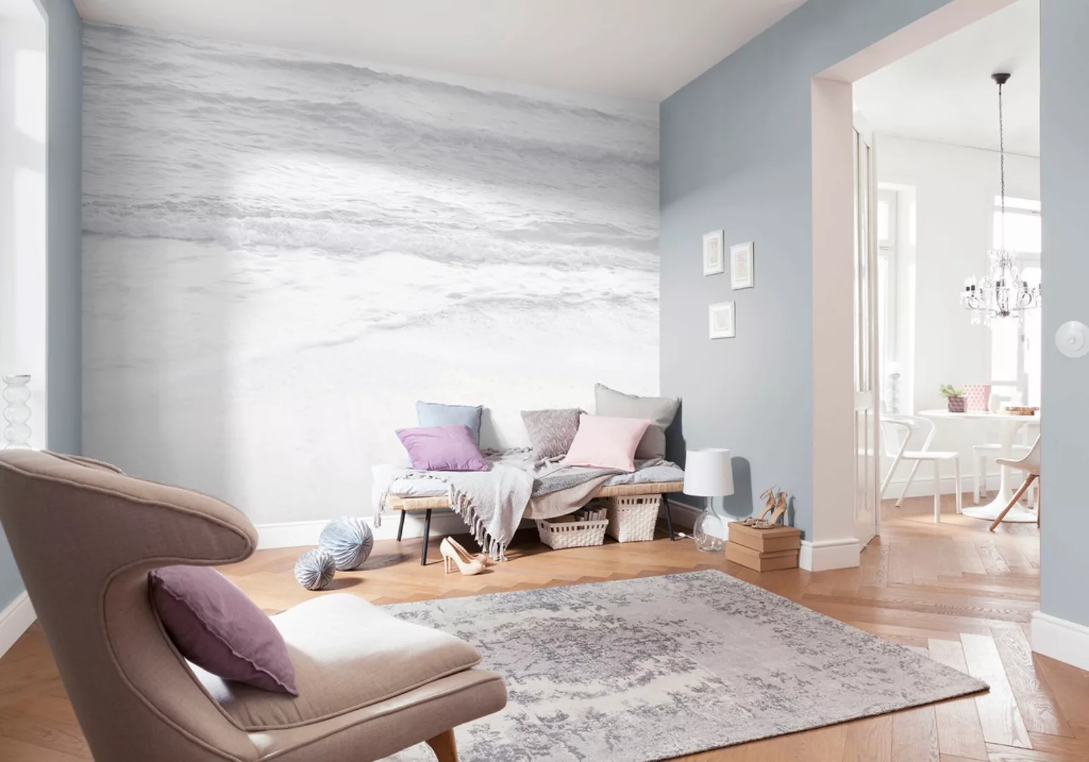Komar Fototapete Vlies Silver Beach  400 x 280 cm günstig online kaufen