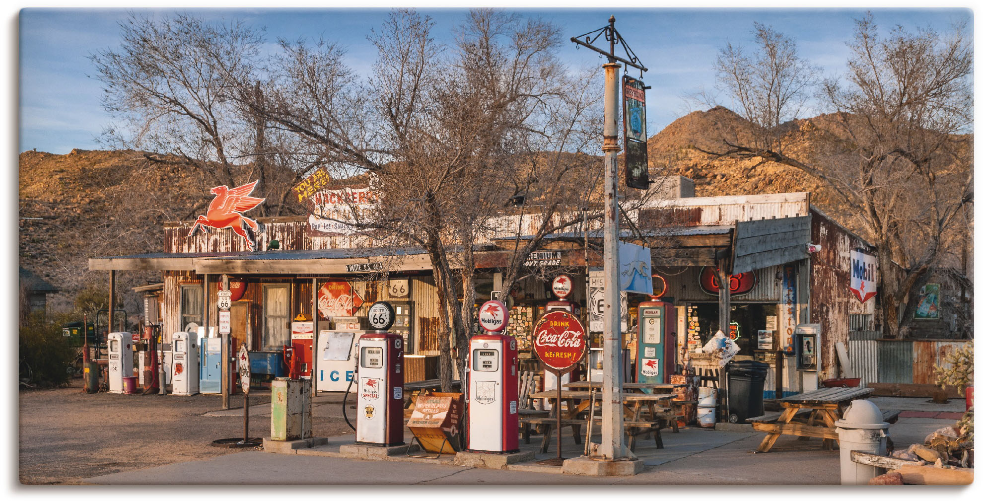 Artland Wandbild "Tankstelle an der Route 66 in Arizona", Gebäude, (1 St.), günstig online kaufen