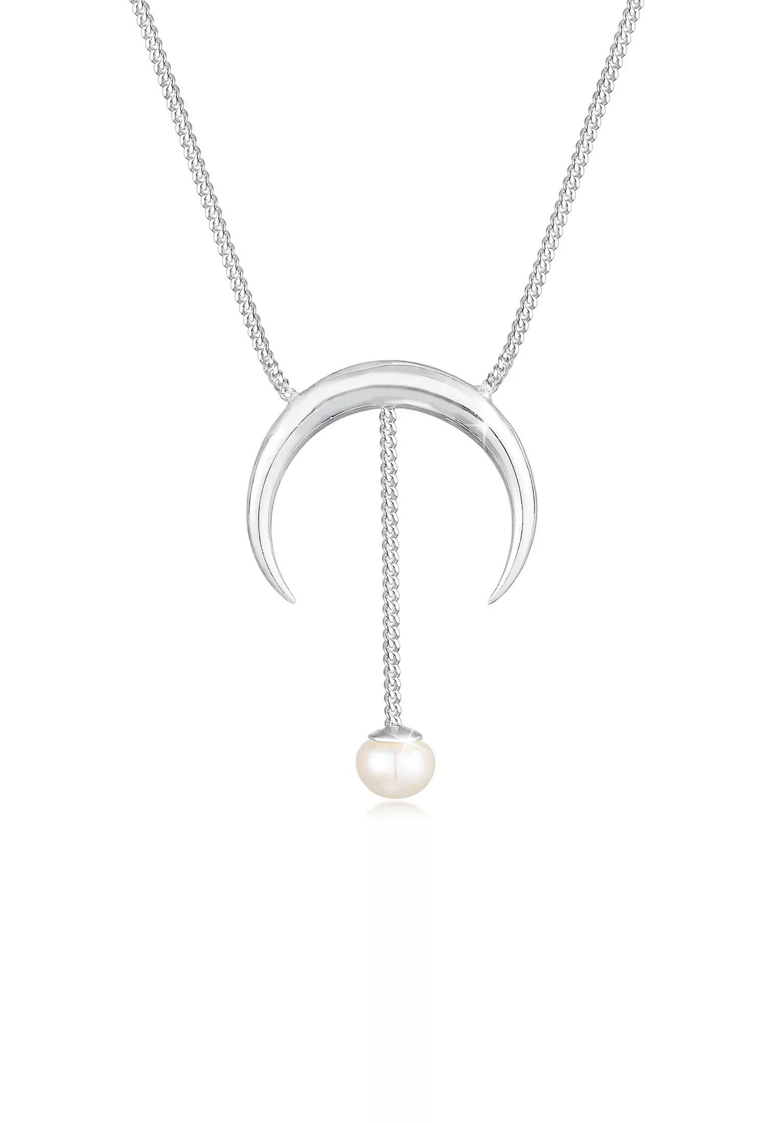Elli Perlenkette "Sichel Mond Astro Sußwasserzuchtperle 925 Silber" günstig online kaufen