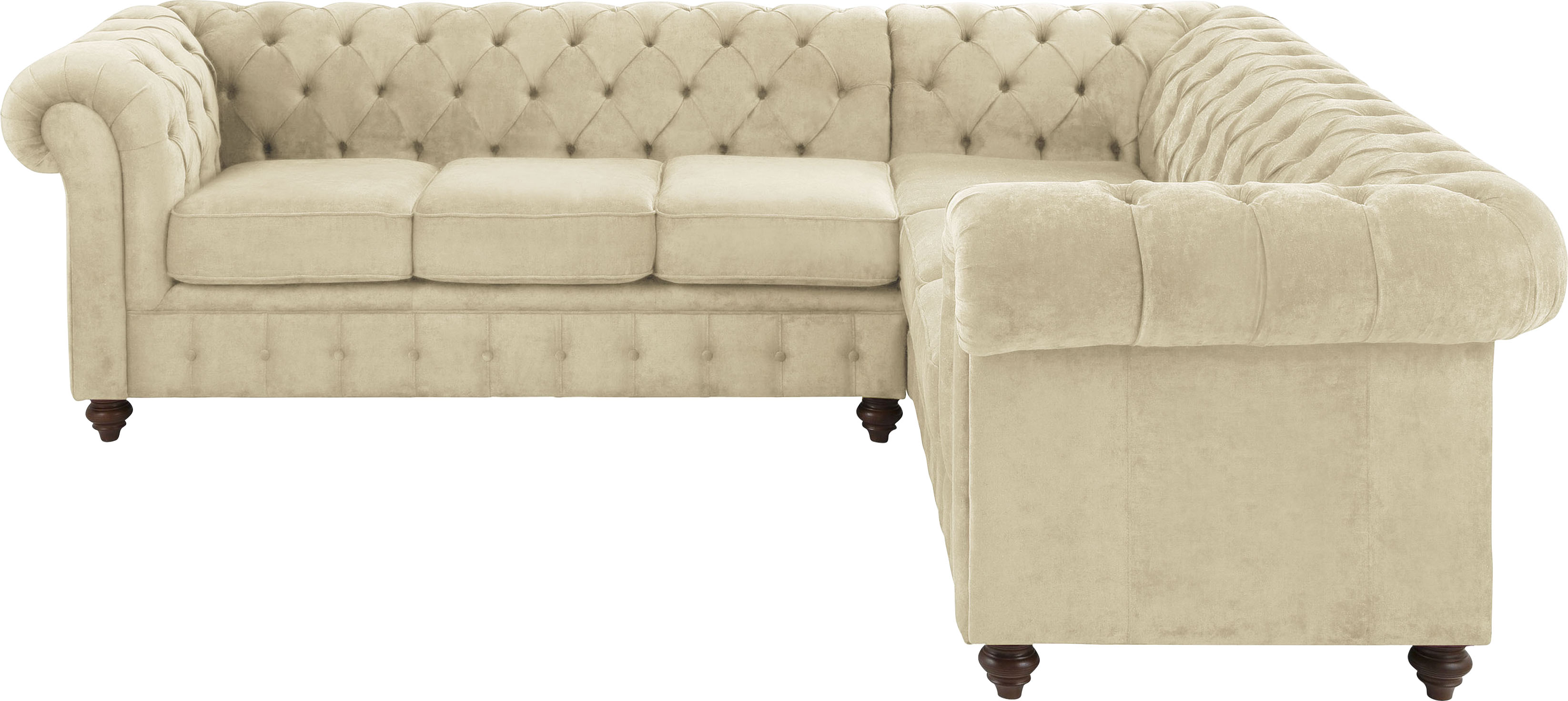 Home affaire Chesterfield-Sofa »Duc Ecksofa L-Form«, hochwertige Knopfheftu günstig online kaufen