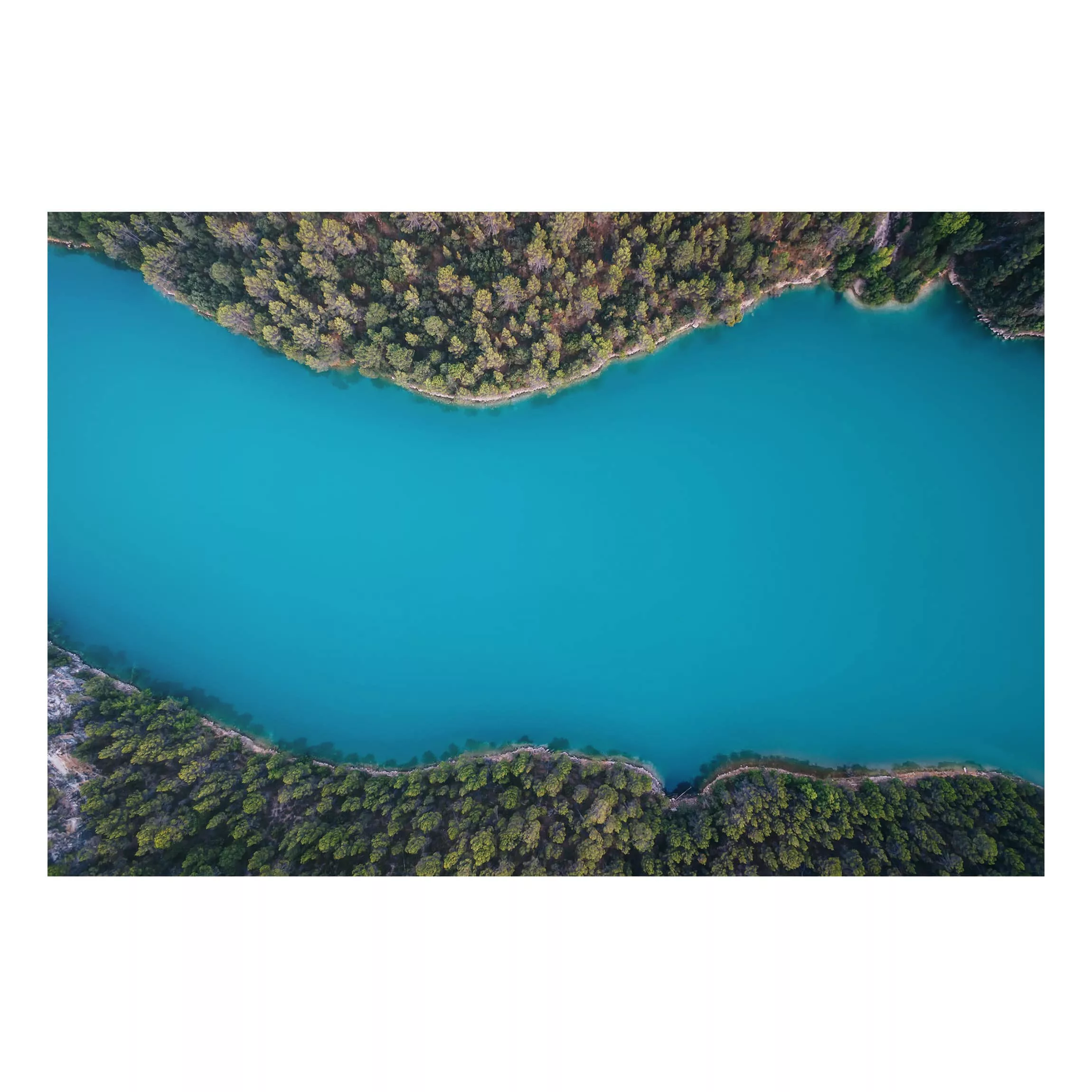Alu-Dibond Bild Natur & Landschaft - Querformat 3:2 Luftbild - Tiefblauer S günstig online kaufen
