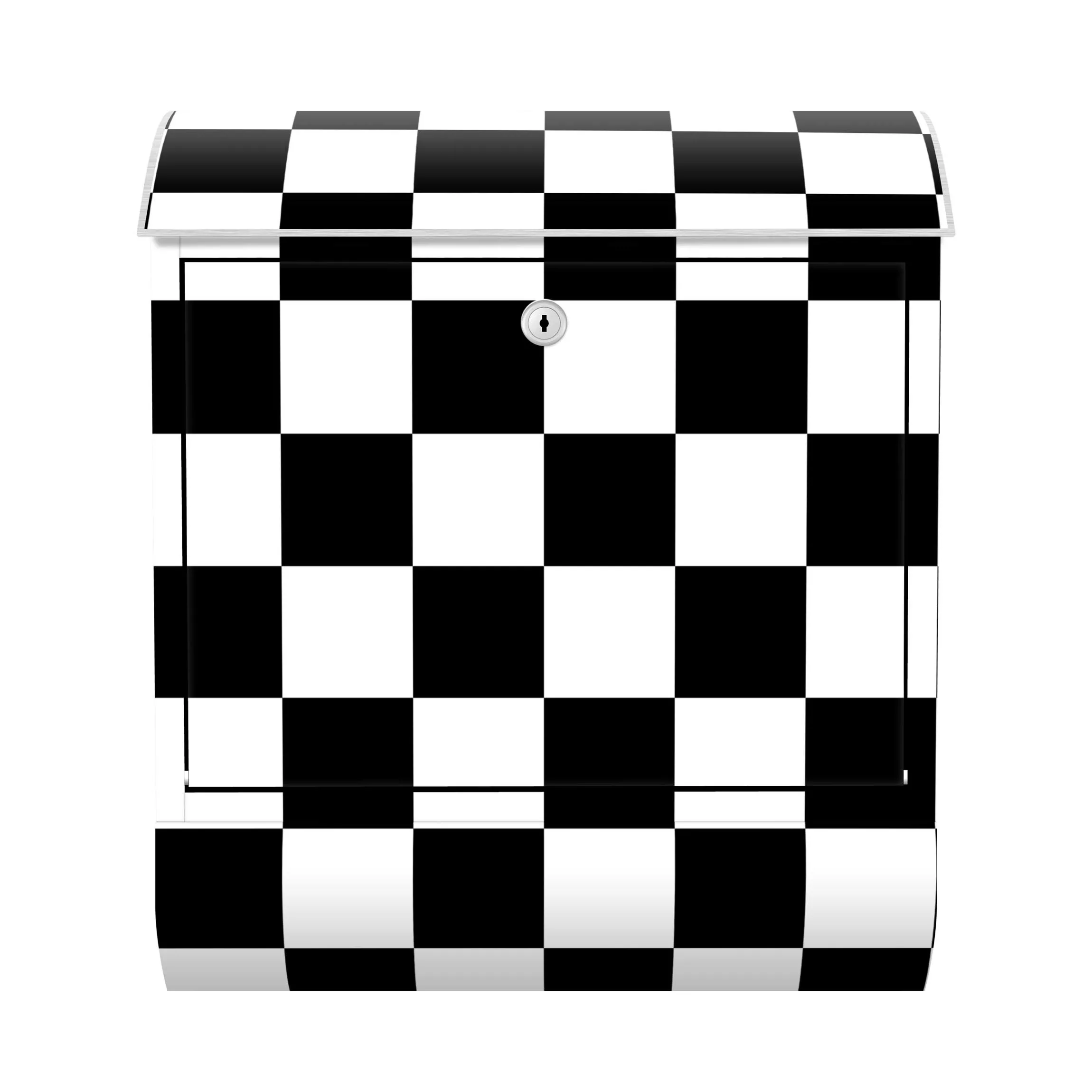 Briefkasten Geometrisches Muster Schachbrett Schwarz Weiß günstig online kaufen
