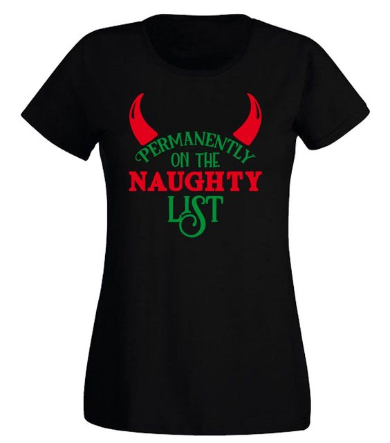 G-graphics T-Shirt Damen T-Shirt - Permanently on the naughty list Slim-fit günstig online kaufen