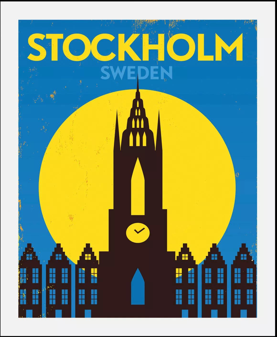 queence Bild "Stockholm", Stadt-Städte-Gebäude-Schriftzug-Schriftzüge-Schwe günstig online kaufen