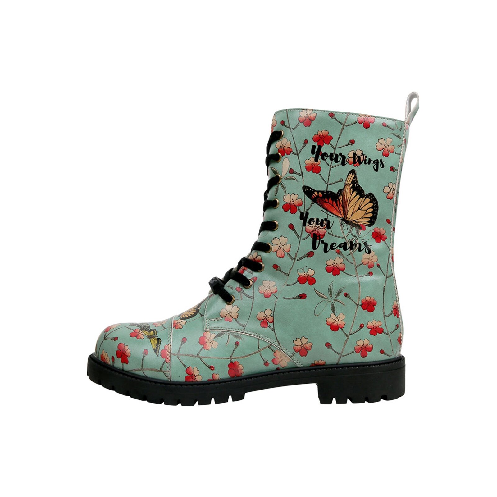 DOGO Schnürboots "Damen Zipsy Your Wings, Your Dreams Vegan Damen Stiefel / günstig online kaufen