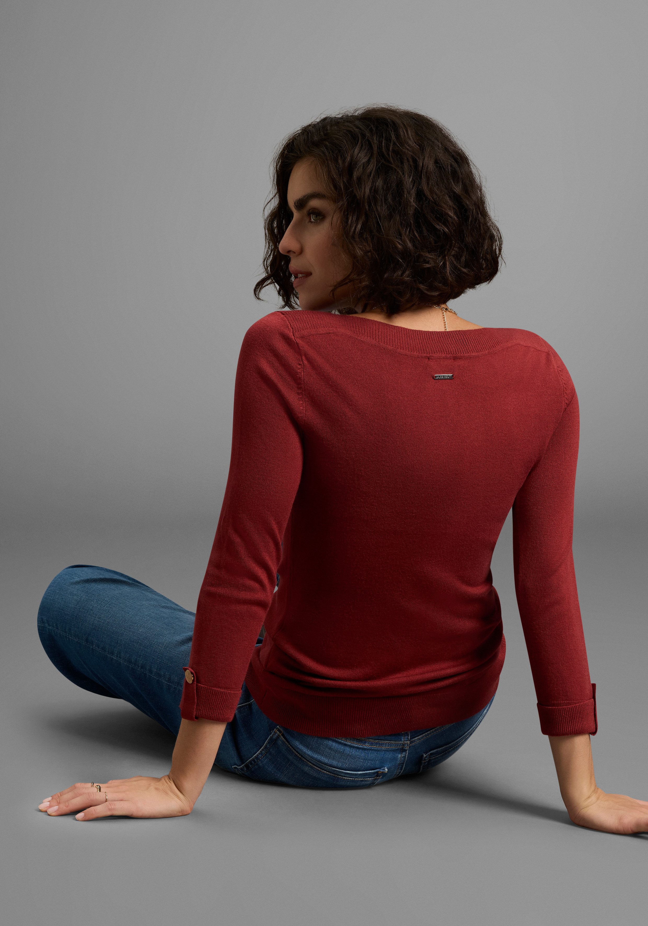 Laura Scott 3/4 Arm-Pullover mit Knopfdetails günstig online kaufen