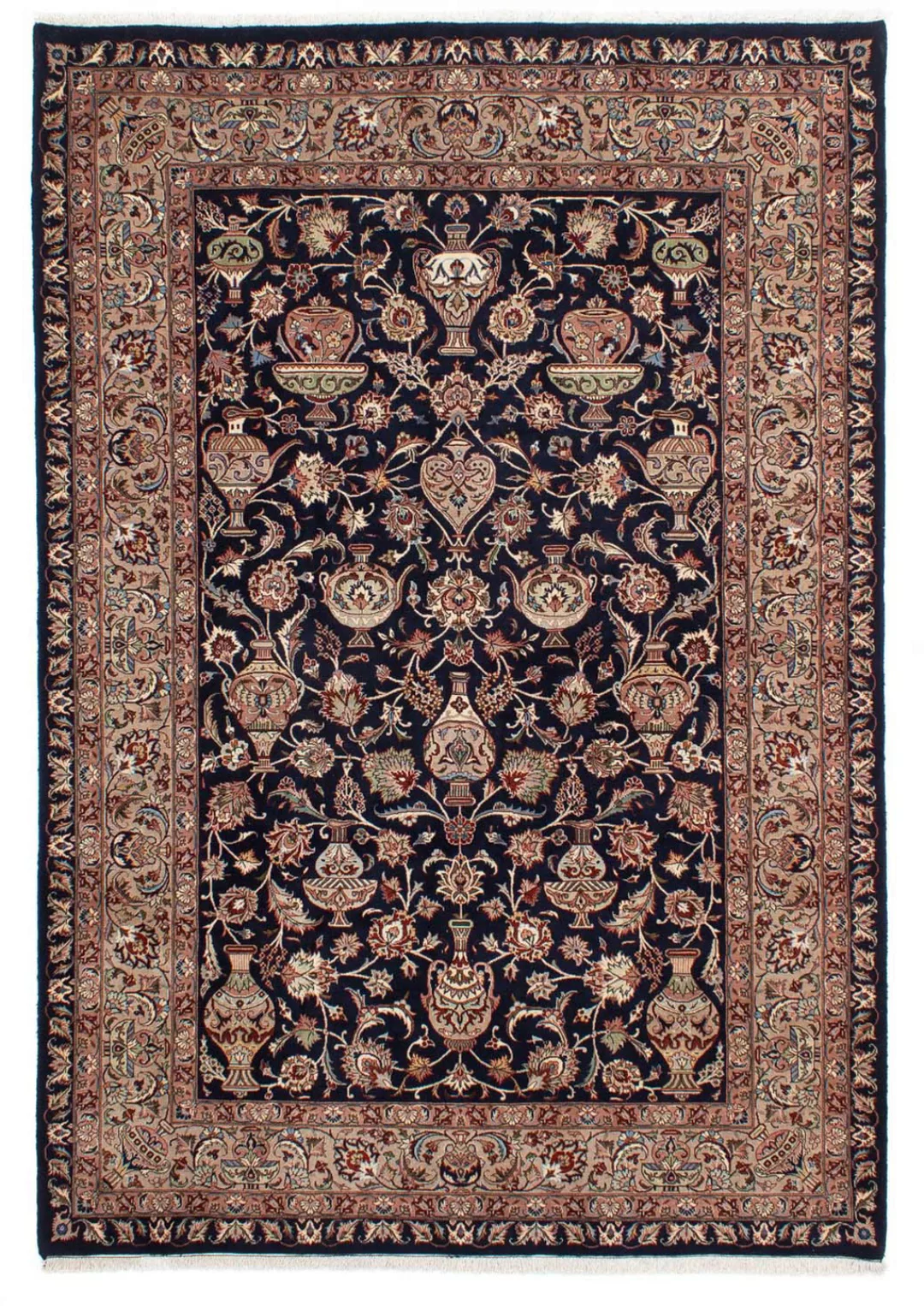 morgenland Wollteppich »Kaschmar Blumenmuster Nero 295 x 203 cm«, rechtecki günstig online kaufen