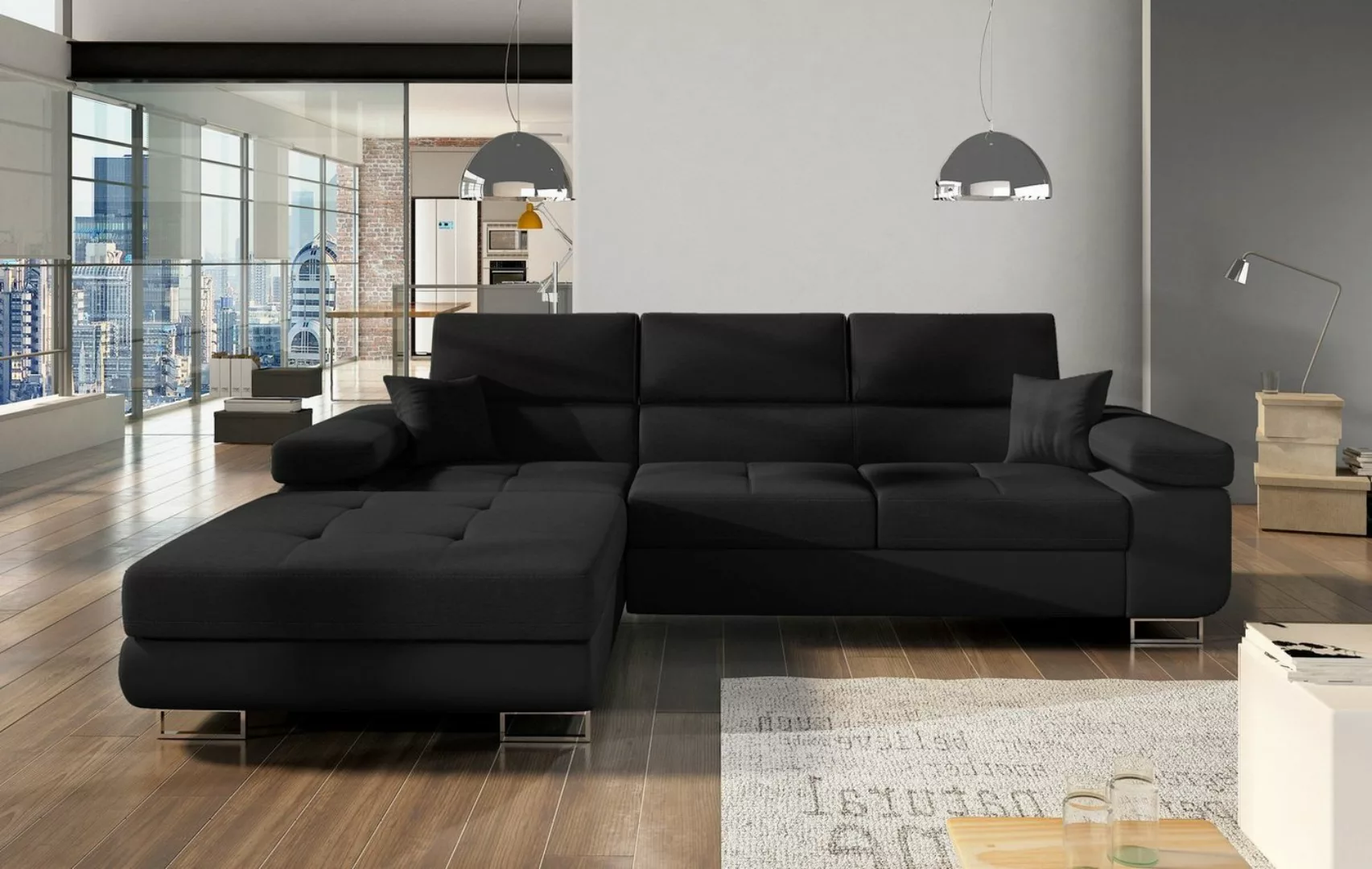 yourhouse24 Ecksofa Armando L-form Schlafsofa Wohnlandschaft Links Rechts C günstig online kaufen