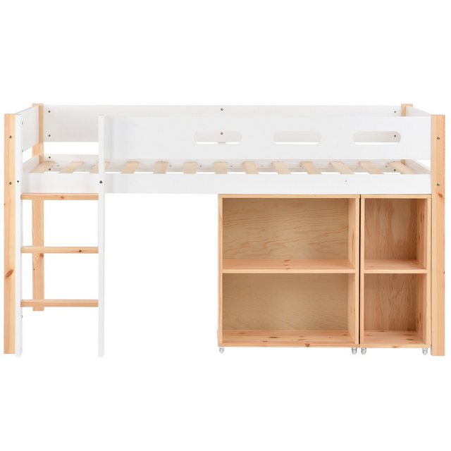 HAUSS SPLOE Hochbett 90x200 cm mit 2 Schrank, Treppe und Absturzsicherung, günstig online kaufen