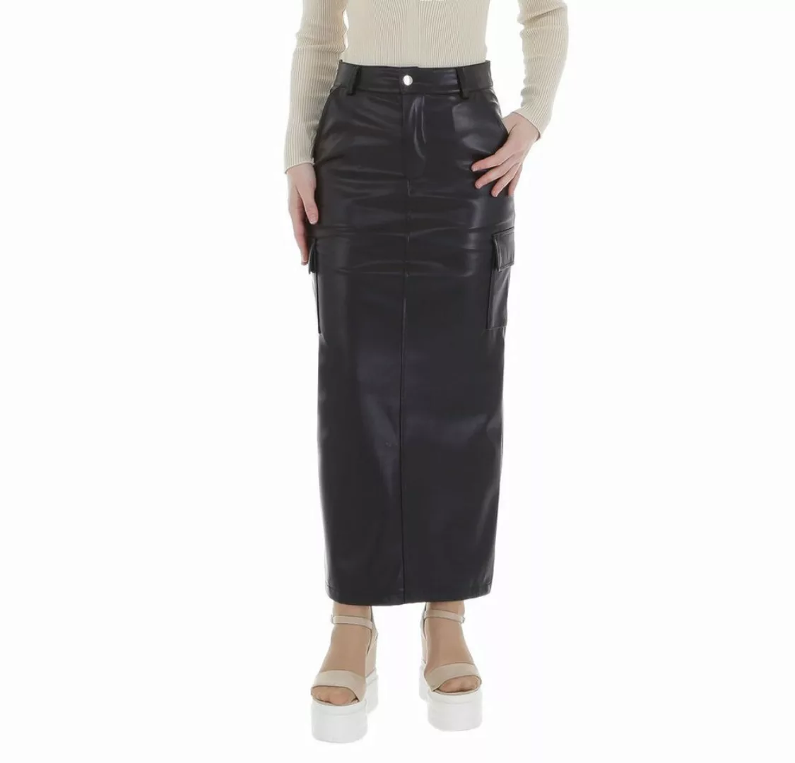 Ital-Design Lederimitatrock Damen Elegant (86365162) Stretch Maxirock in Sc günstig online kaufen