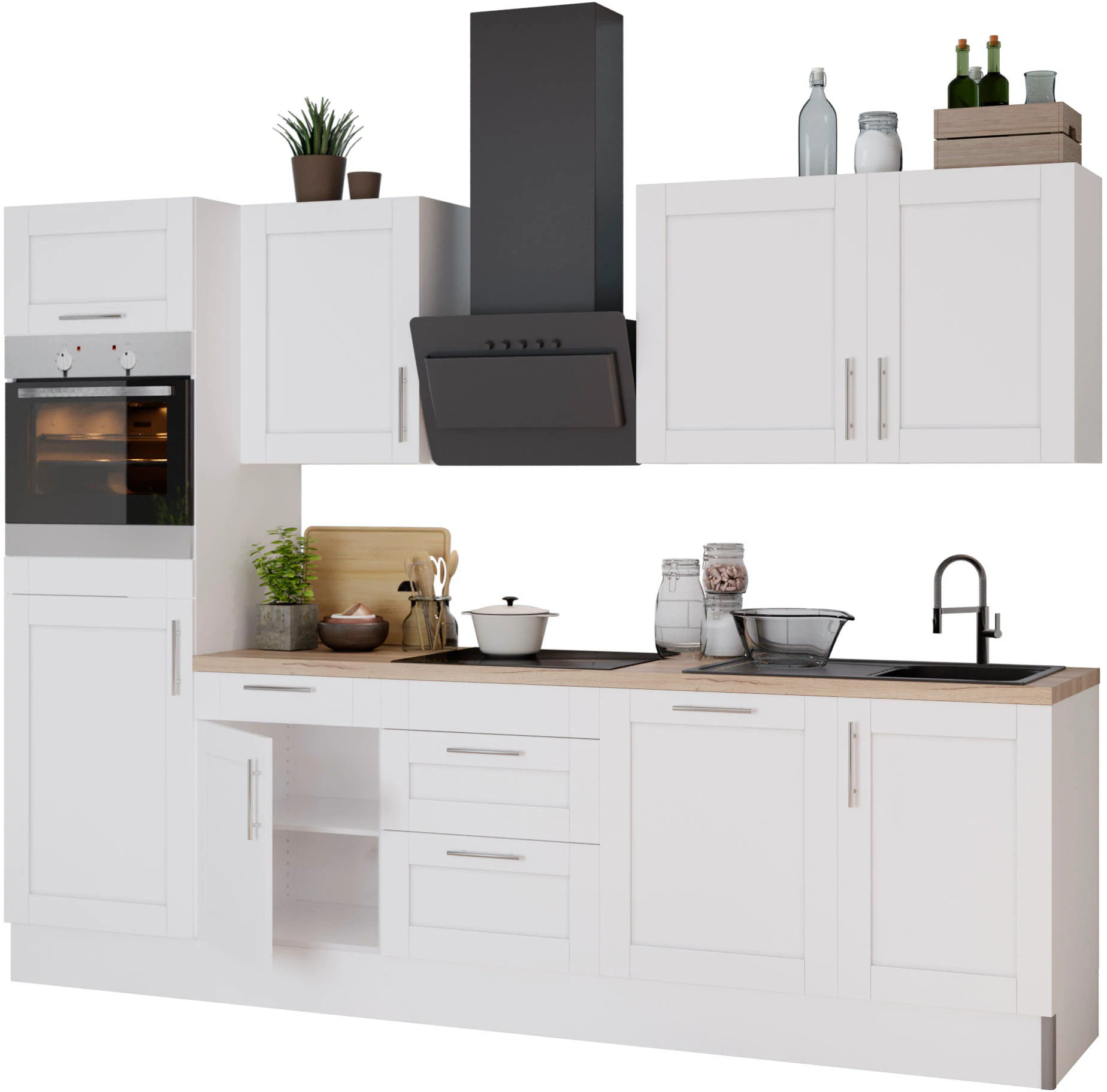 KOCHSTATION Küche "KS-Ahus", Breite 280 cm,wahlw. mit E-Geräten,Soft Close günstig online kaufen