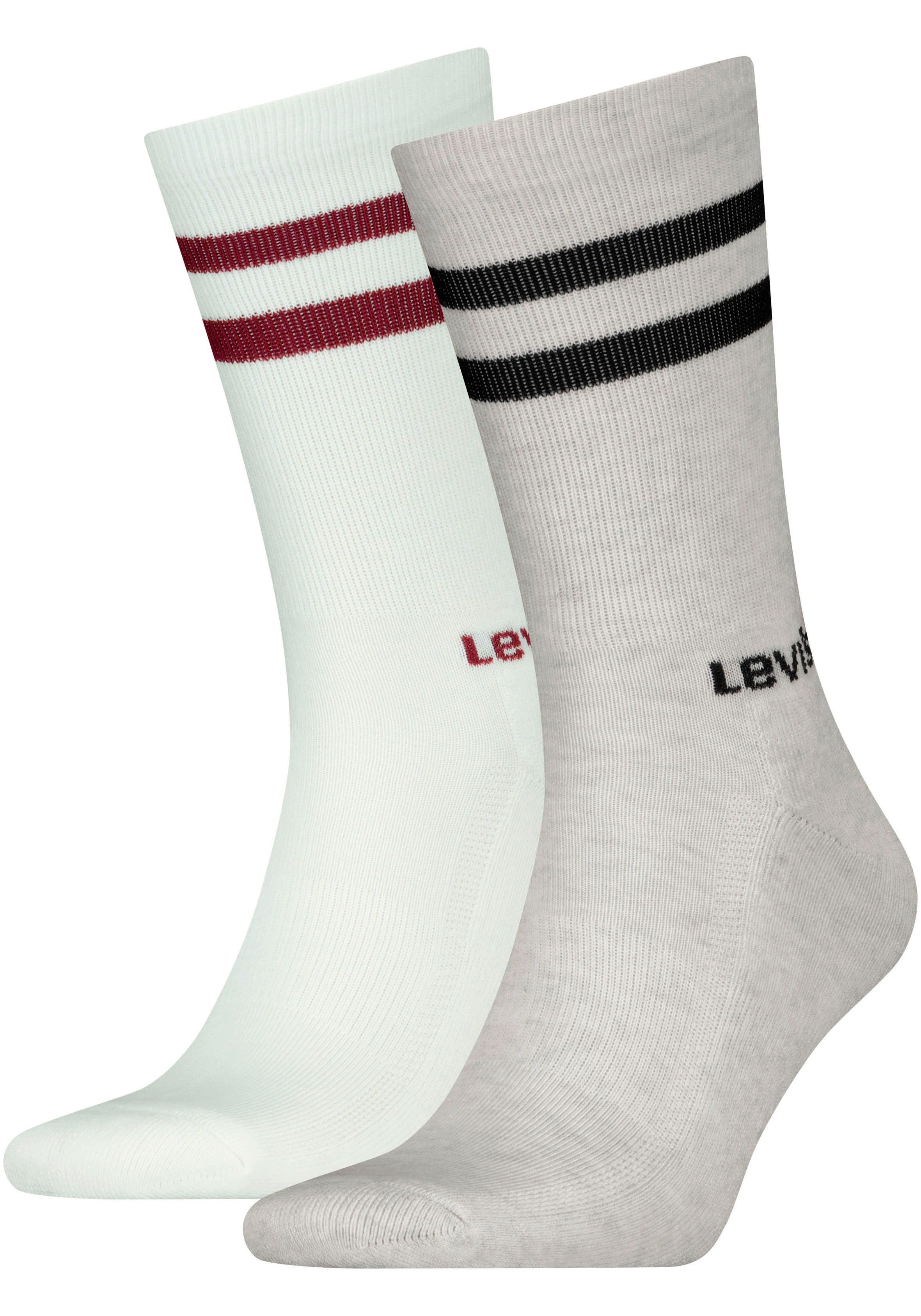 Levis Socken "LEVIS REGULAR CUT SPORT STRIPE 2P", (2 Paar), mit auffälligen günstig online kaufen