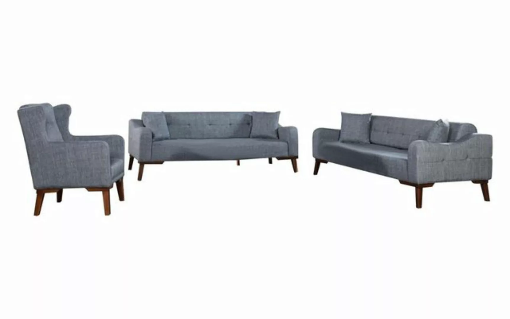 JVmoebel Sofa Sofagarnitur Komplette Garnitur Sofa Sessel Sofas Set 3tlg 3+ günstig online kaufen