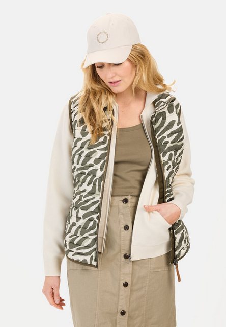 camel active Steppweste mit Animal Print mit Stehkragen günstig online kaufen