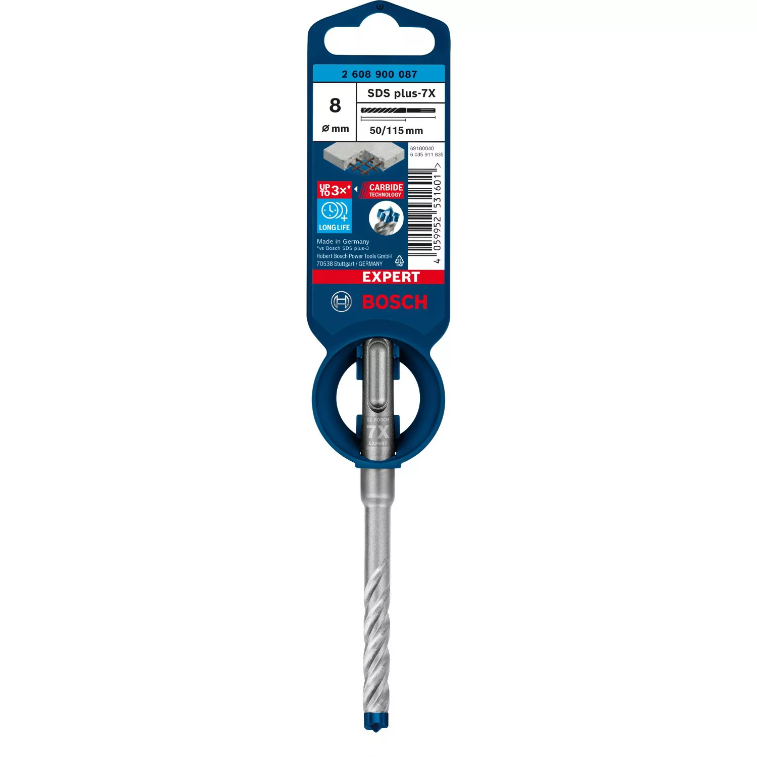 Bosch Expert SDS plus-7X Hammerbohrer Ø 8 mm 50/115 mm Länge günstig online kaufen