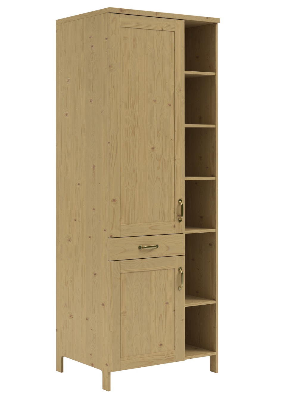 Home affaire Hochschrank "Alba", (1 St.), Breite 75 cm, Kiefer massiv, 6 of günstig online kaufen