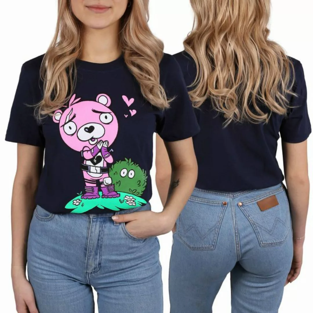 Sarcia.eu T-Shirt Dunkelblaues T-Shirt mit pinkem Teddybären M günstig online kaufen
