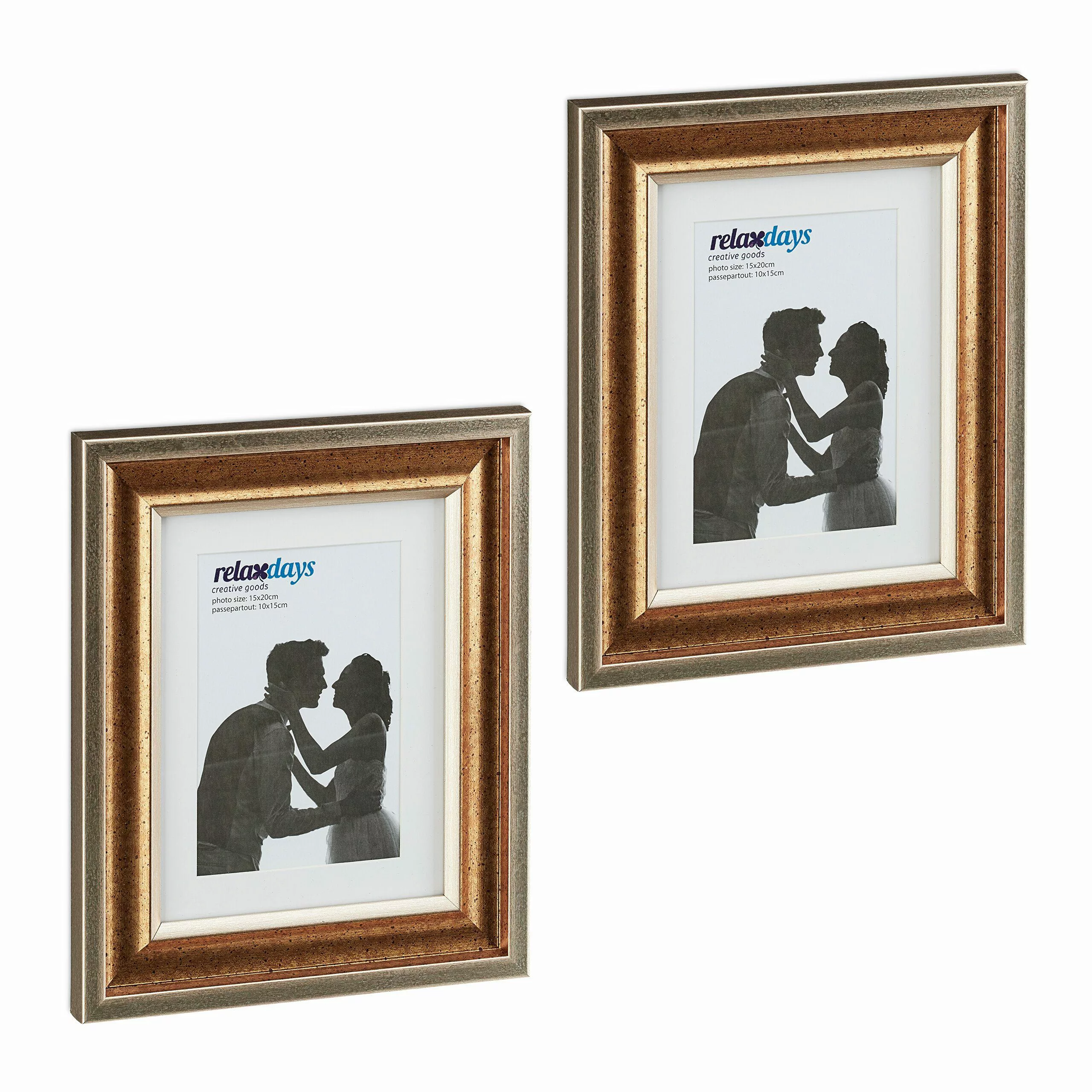 relaxdays Bilderrahmen-Set Bilderrahmen 15x20 cm 2er günstig online kaufen