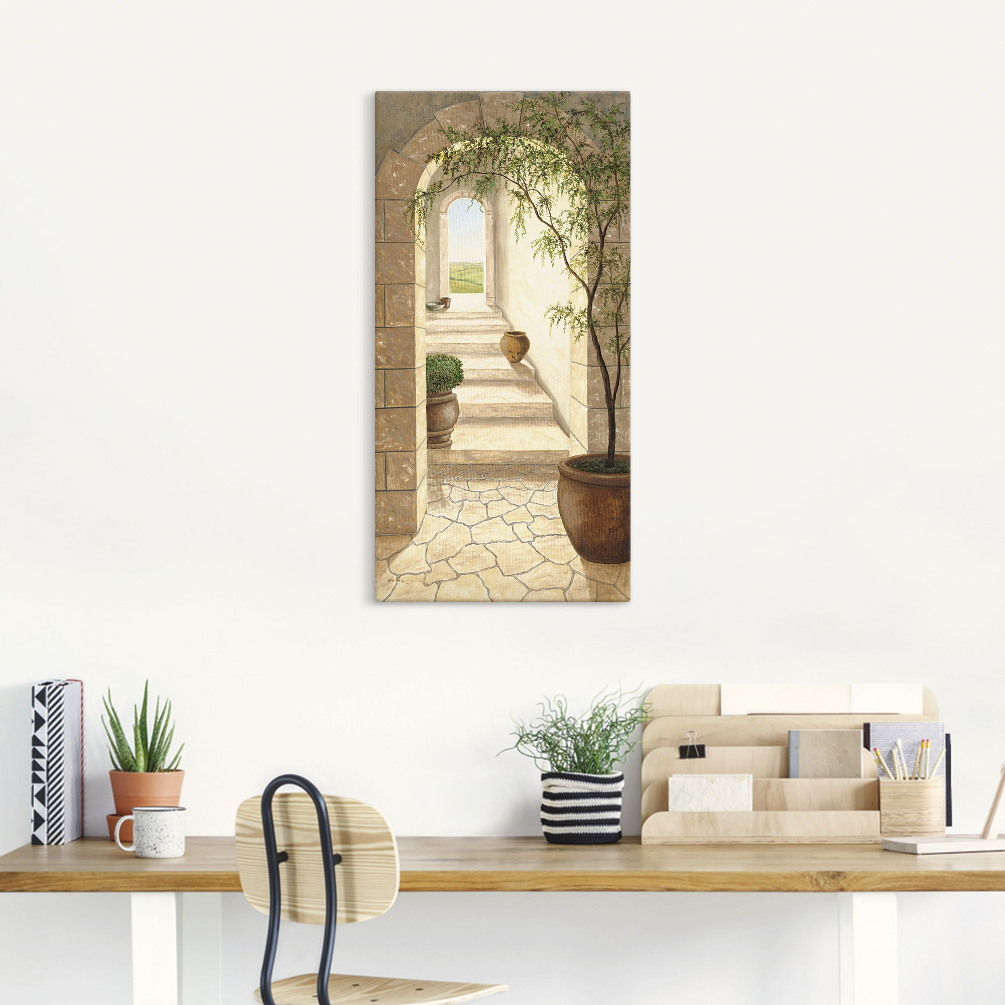 Artland Wandbild »Toskanischer Durchgang«, Fenster & Türen, (1 St.), als Al günstig online kaufen