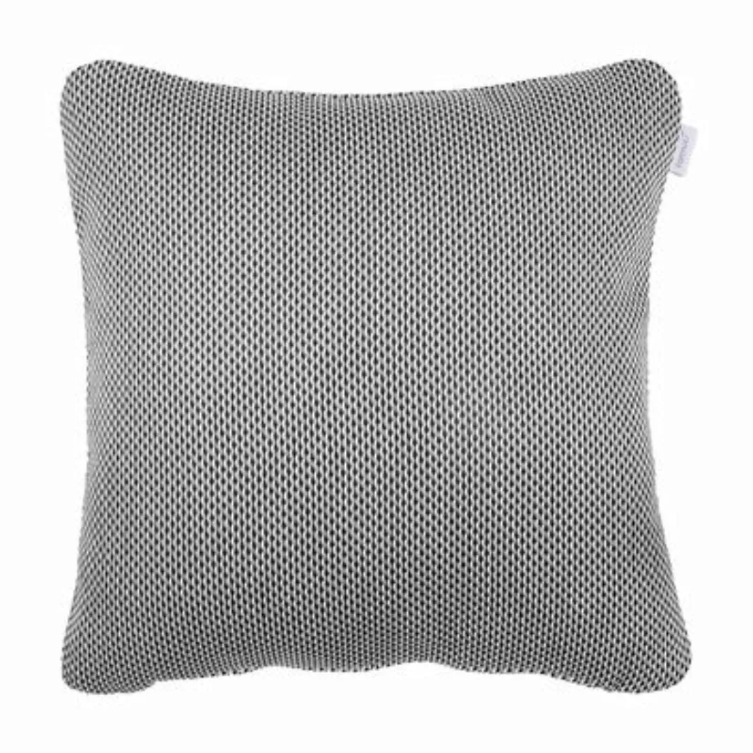 Outdoor-Kissen Evasion textil grau schwarz / 44 x 44 cm - Fermob - Schwarz günstig online kaufen