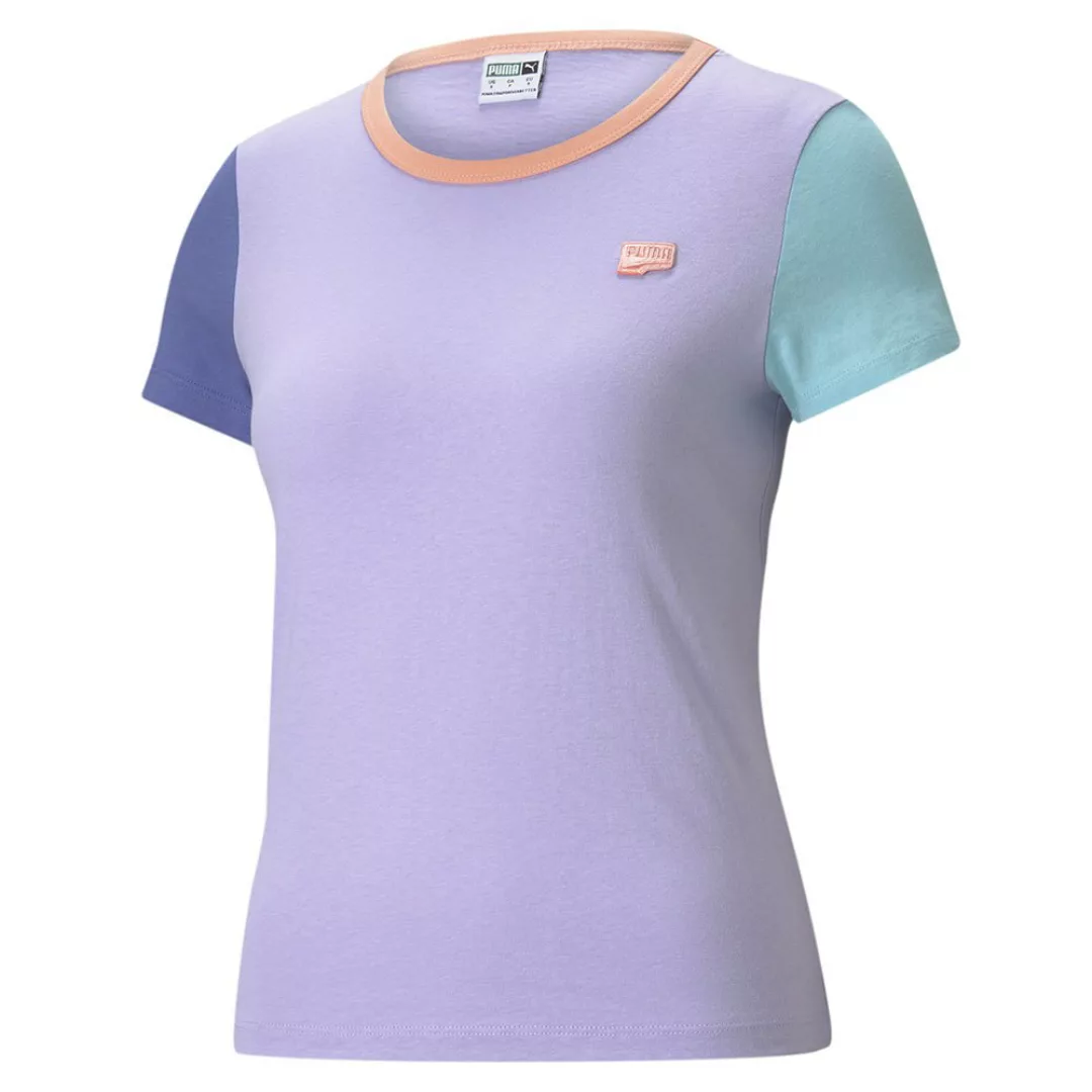 Puma Select Downtown Small Logo Kurzärmeliges T-shirt XS Light Lavender günstig online kaufen