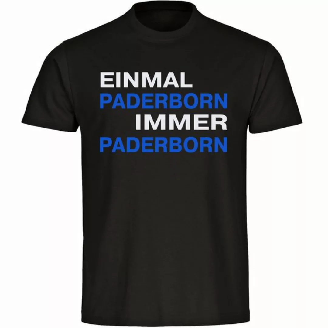 multifanshop T-Shirt Herren Paderborn - Einmal Immer - Männer günstig online kaufen