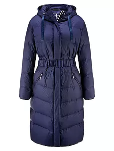 Langer Daunen-Steppmantel BASLER blau günstig online kaufen