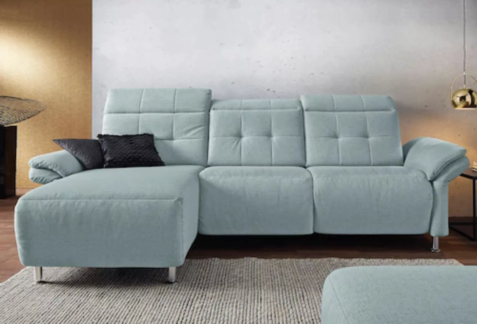 Places of Style Ecksofa "Manhattan L-Form", 2 Sitze mit elektrischer Relaxf günstig online kaufen